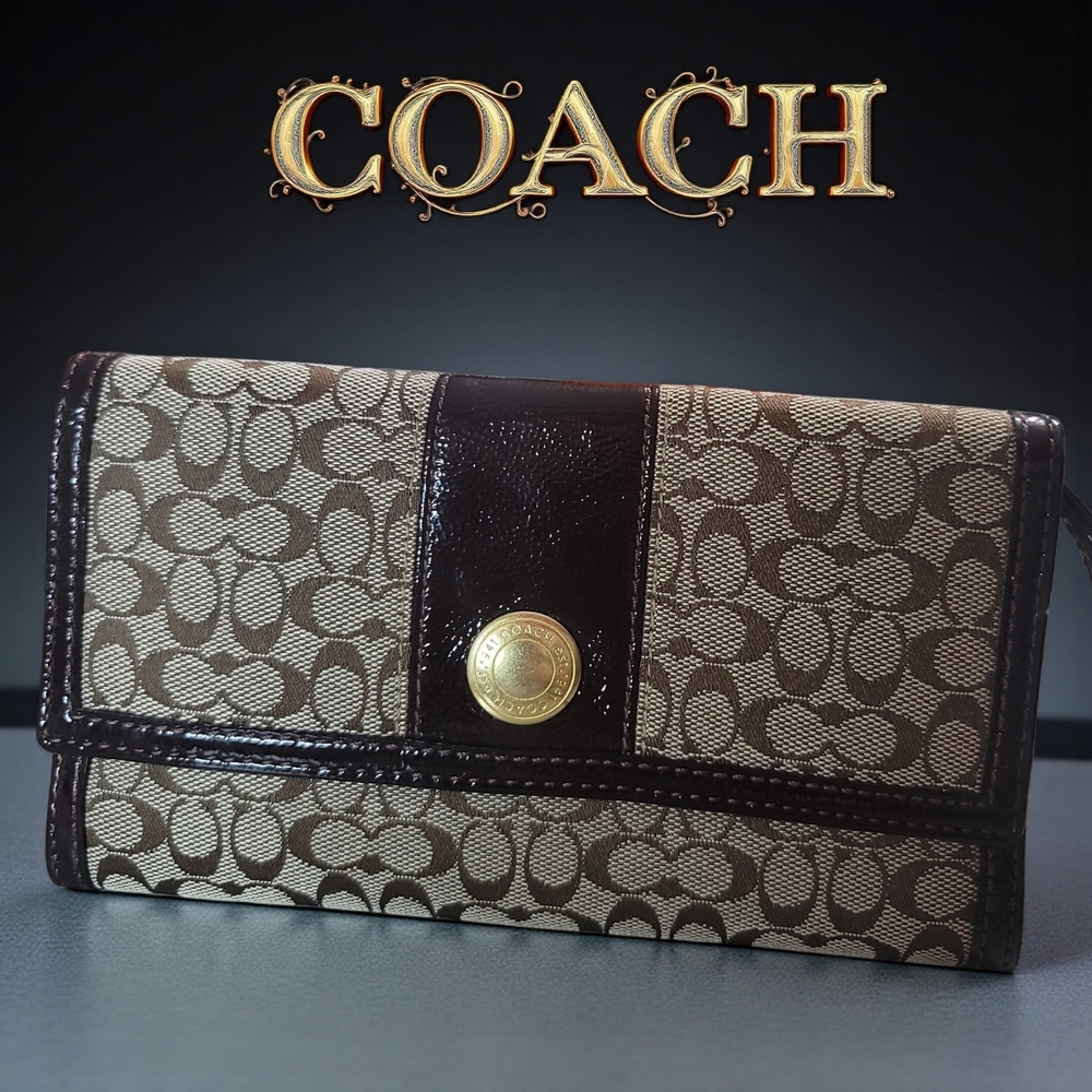 Coach Brown and Cream Wallet